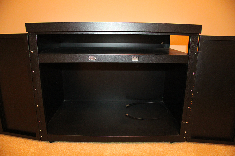 Black Metal TV Stand