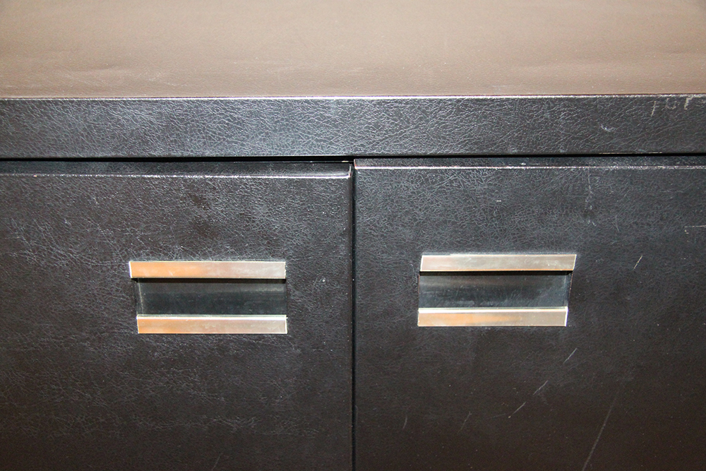 Black Metal TV Stand