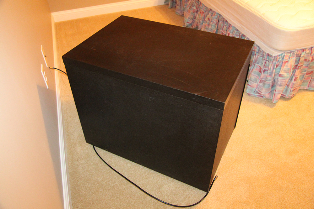 Black Metal TV Stand