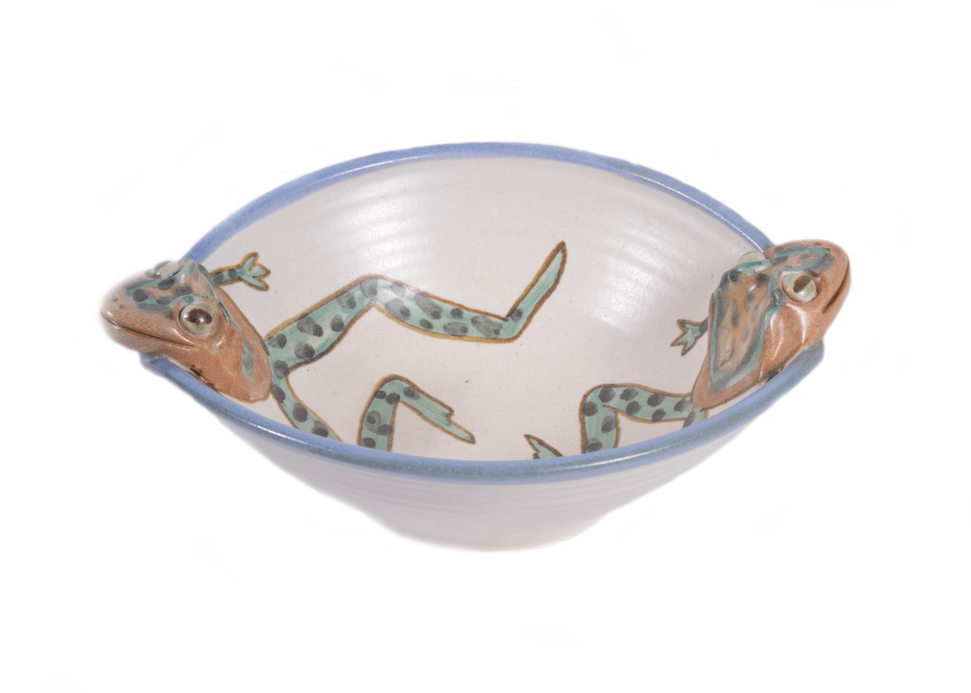 Handmade Pottery Frog Bowl