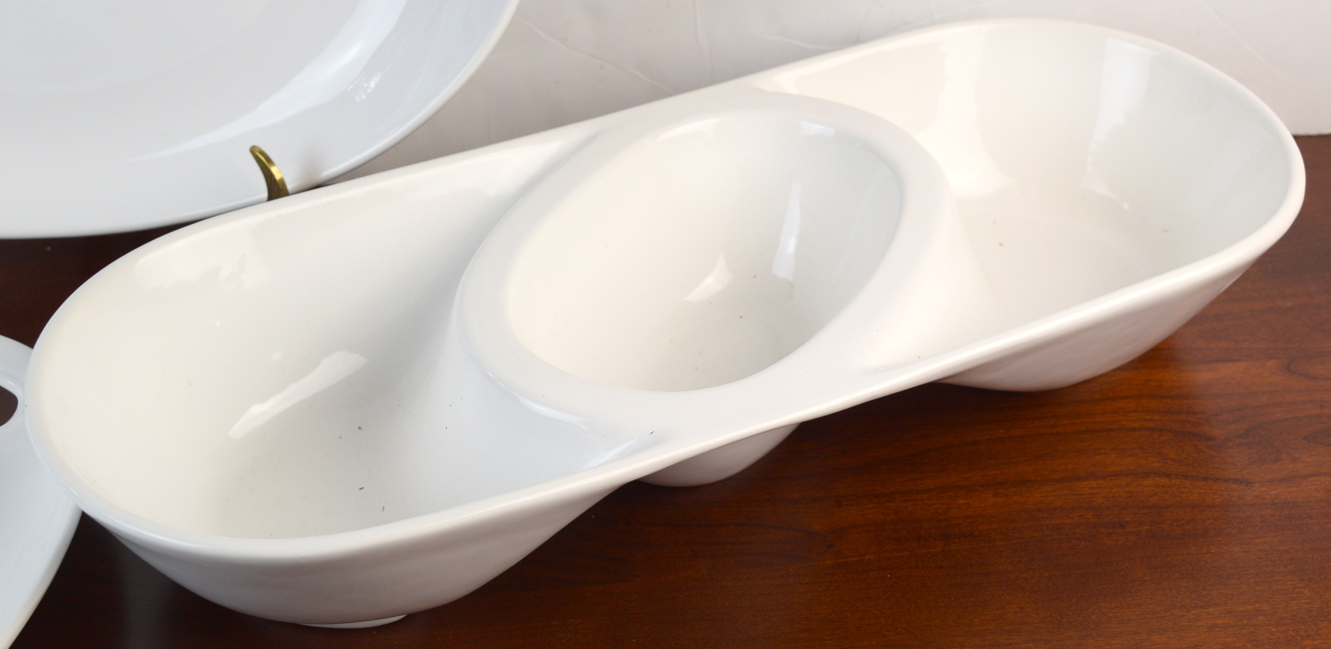 Assortment of White Ceramic Serving Dishes