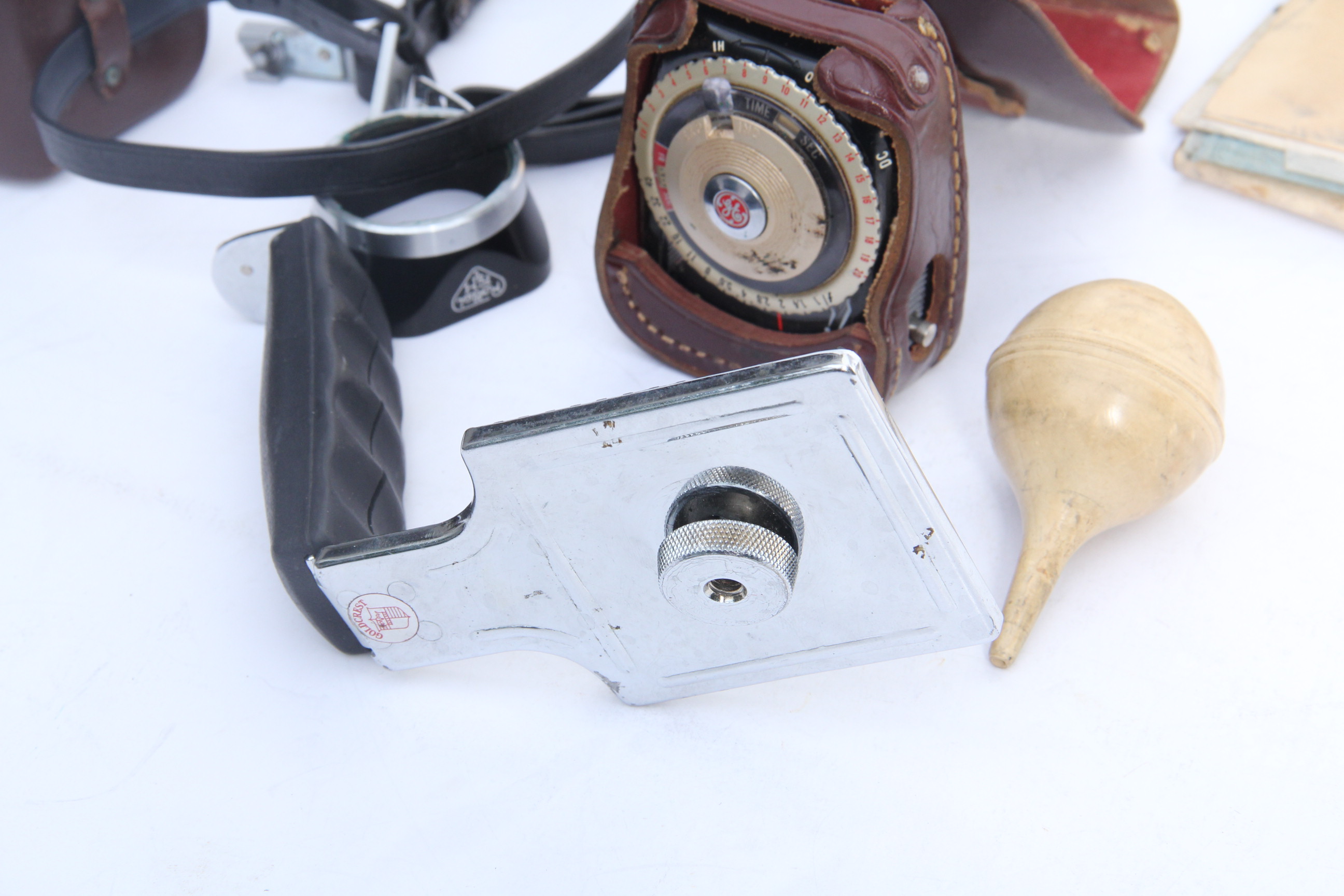 Circa 1940s Burke James Press Camera and Accessories