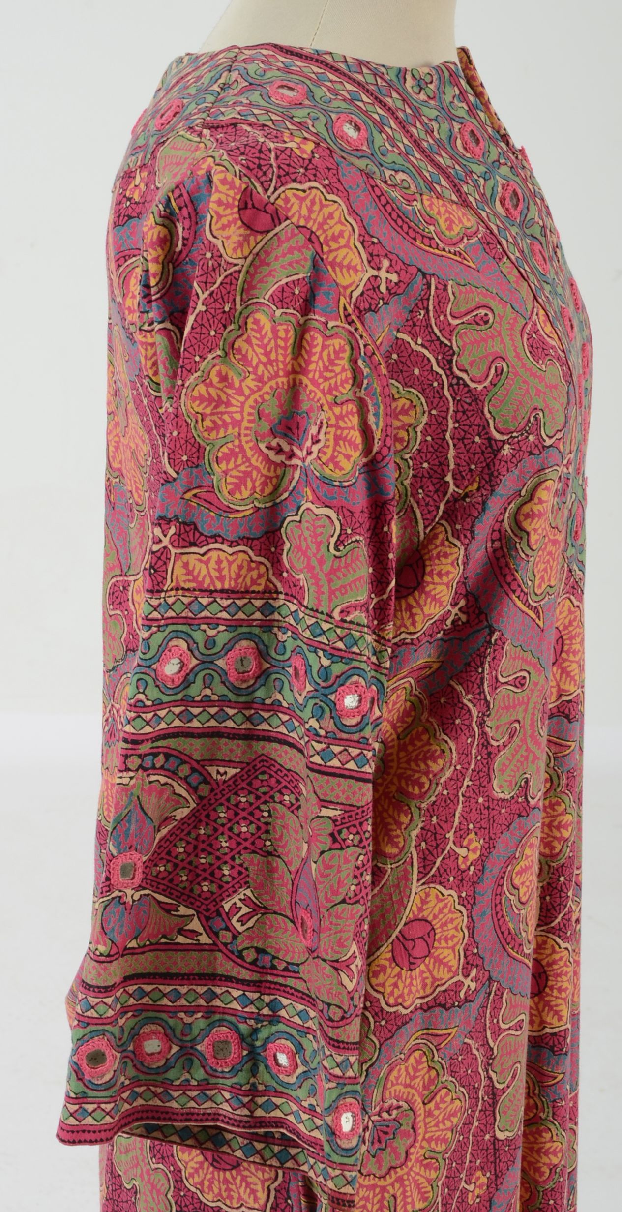 1970s Vintage Ramona Rull Pakistani 100% Cotton Kaftan Dress