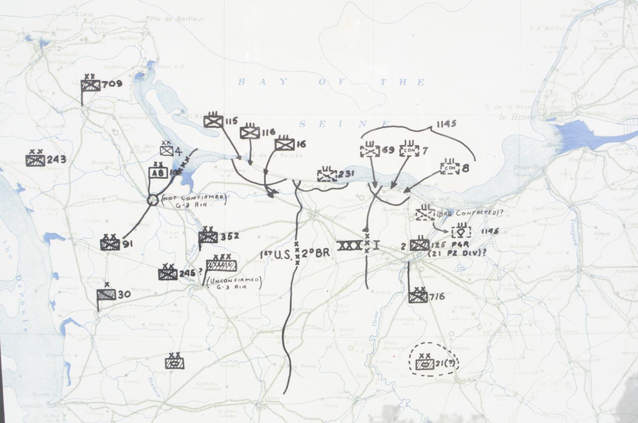 D-Day Historical Map Reproduction