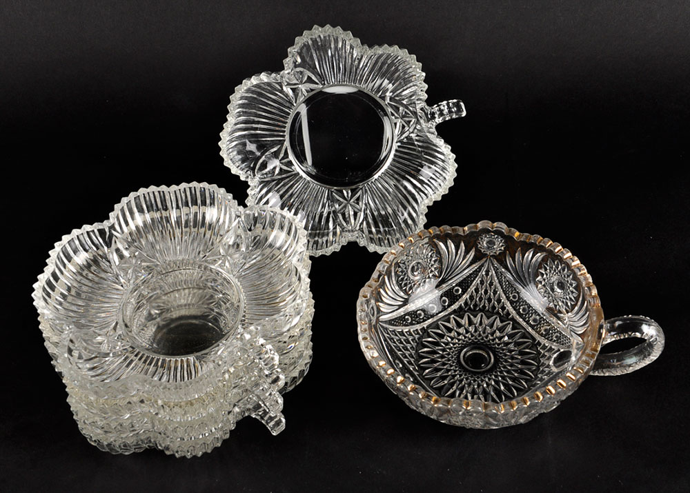 Cut Glass Nappy Dishes