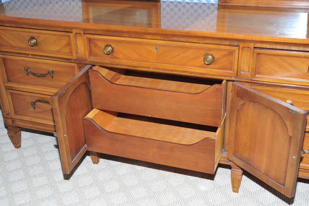 Large Vintage Dresser with Two Mirrors