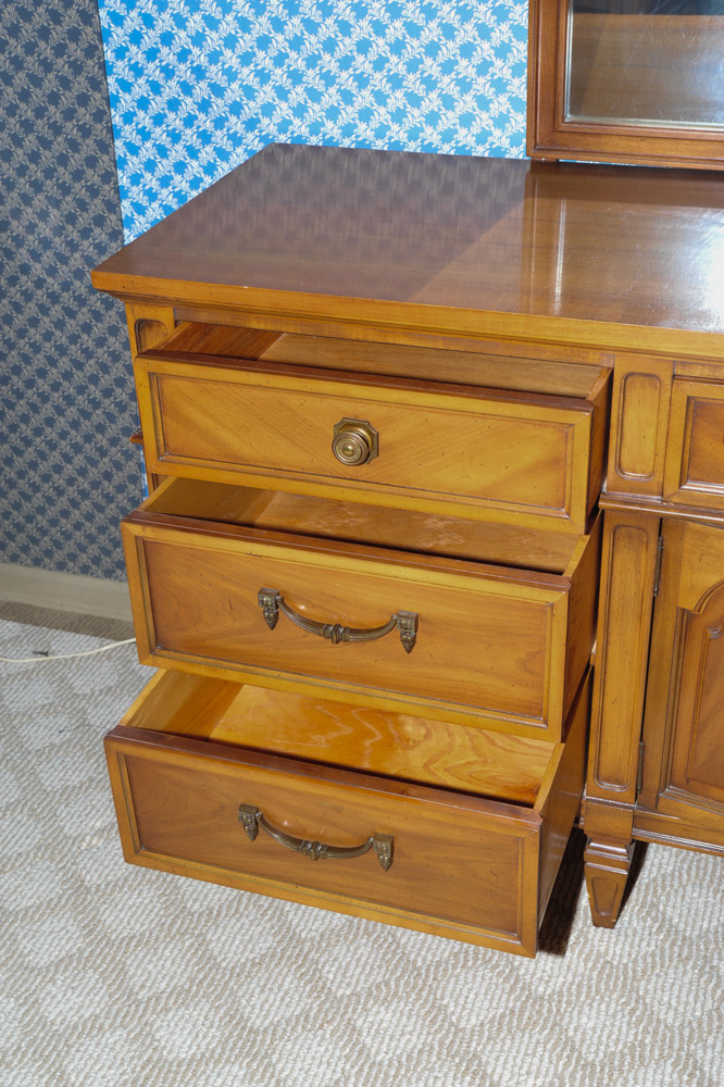 Large Vintage Dresser with Two Mirrors