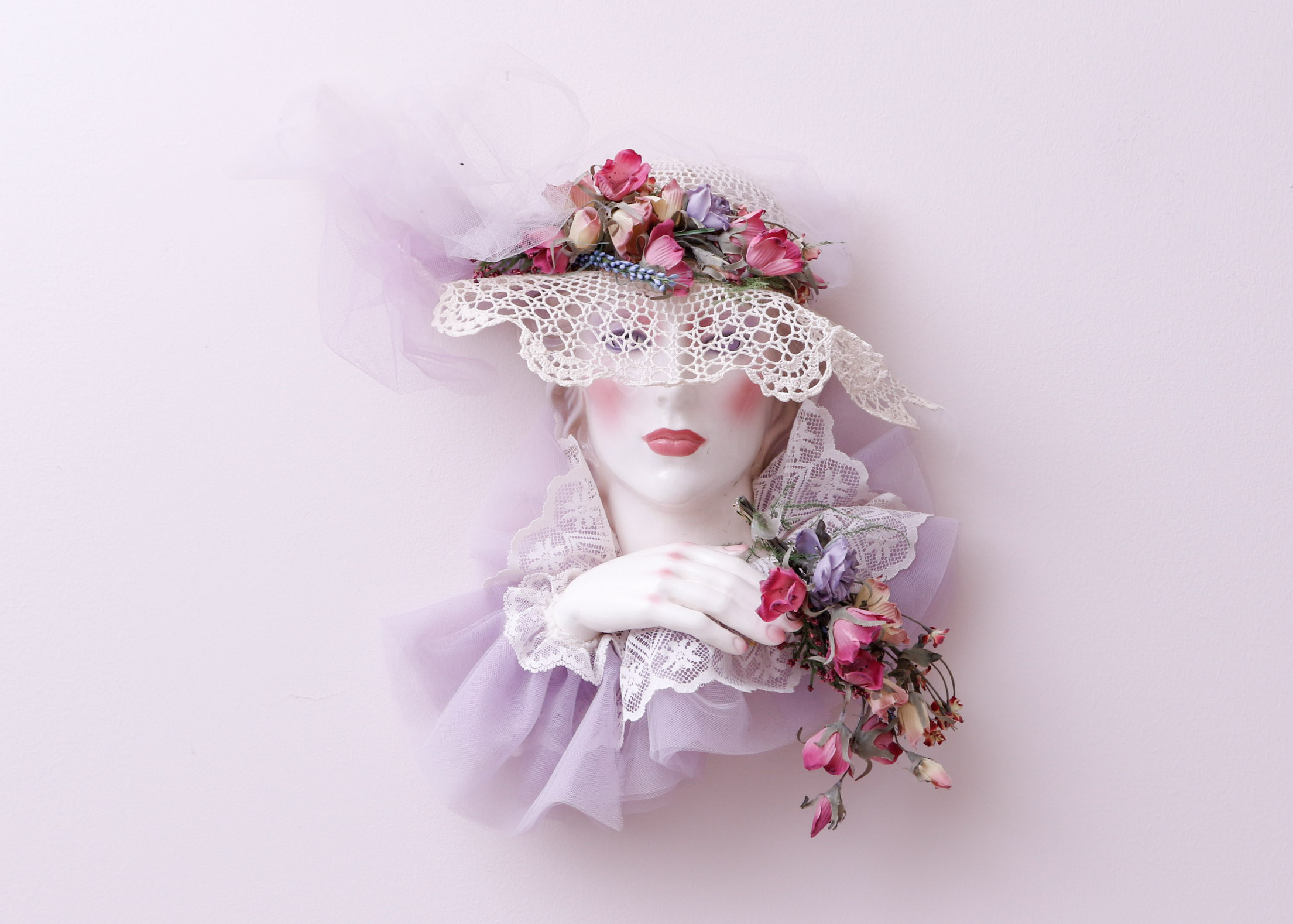 L/E Signed Jenny Mclain Clay Art Mask