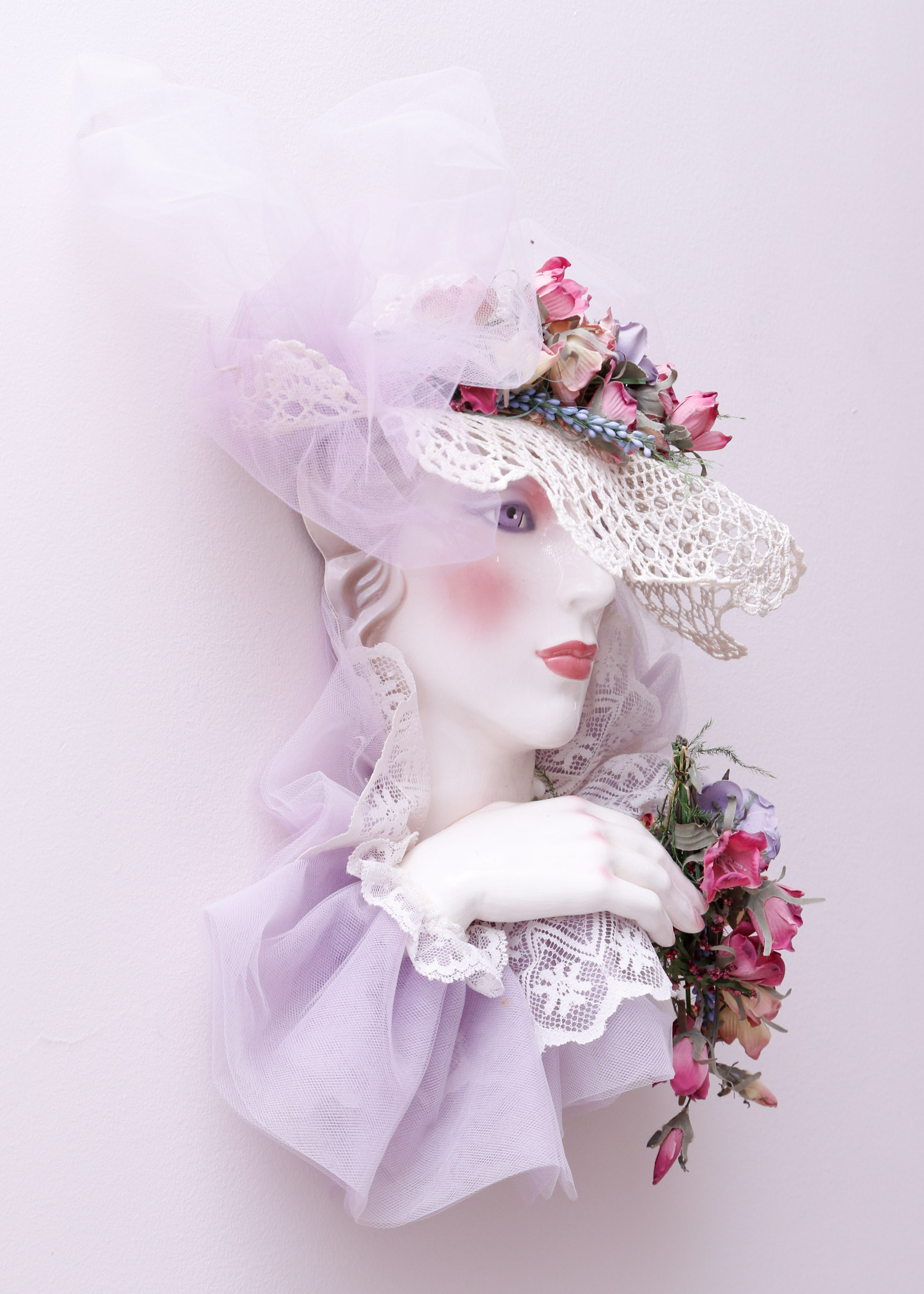 L/E Signed Jenny Mclain Clay Art Mask