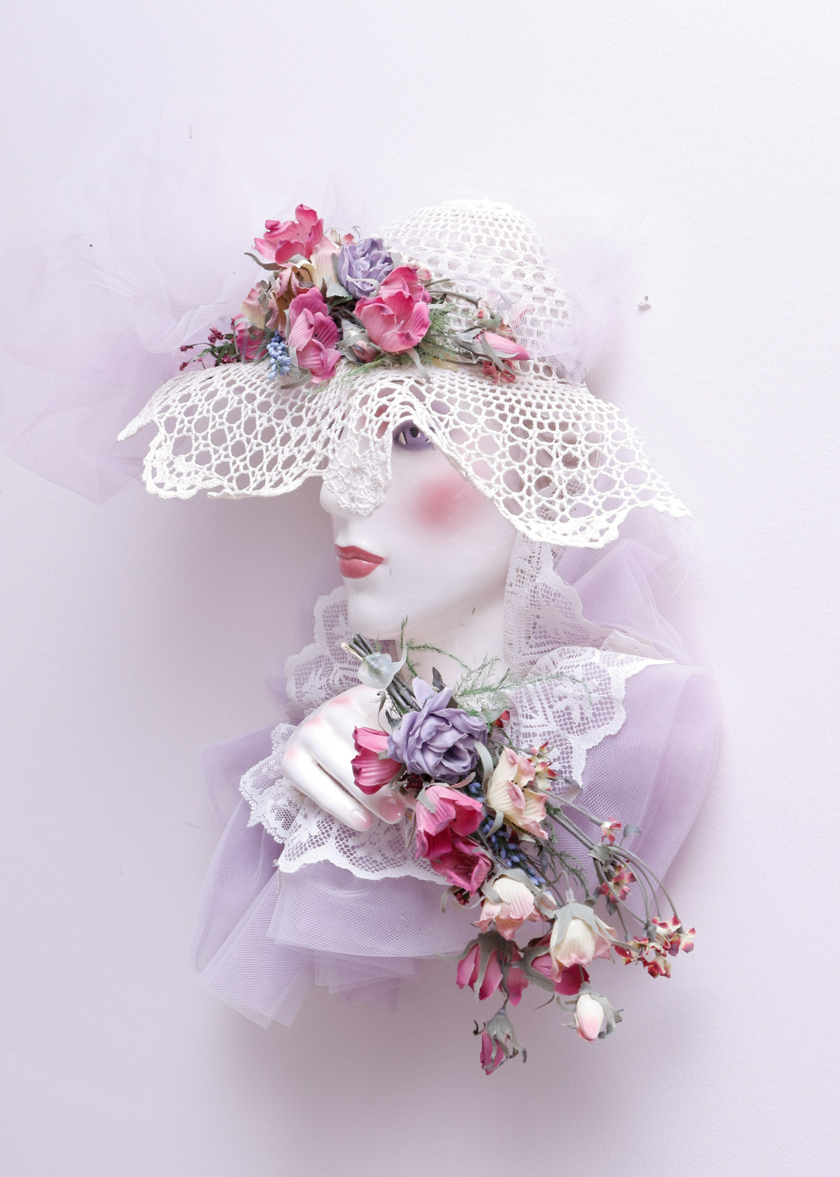 L/E Signed Jenny Mclain Clay Art Mask