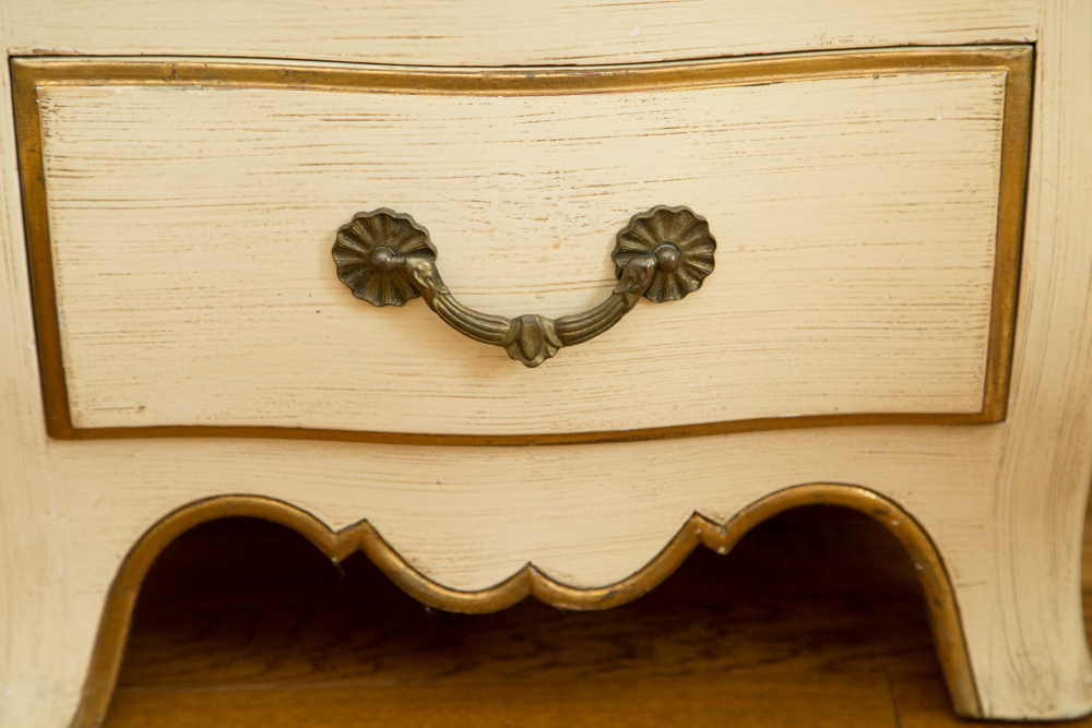 Vintage French Provincial Twin Beds and Night Stand