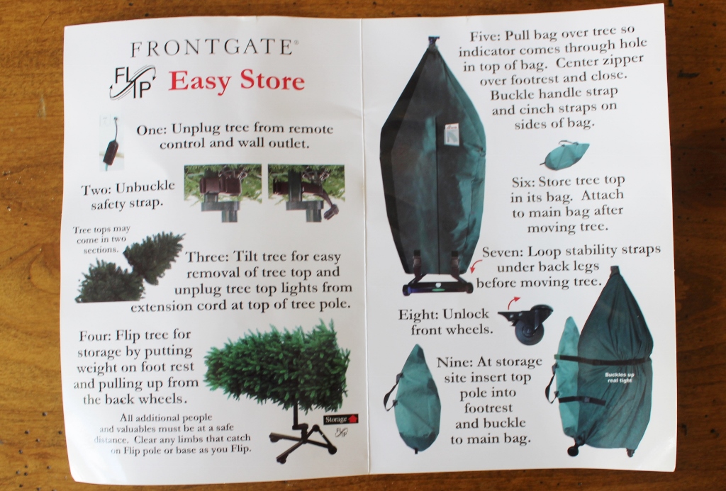 Frontgate Pre-Lit Easy Set-Up Flip Tree