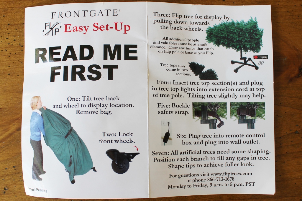 Frontgate Pre-Lit Easy Set-Up Flip Tree