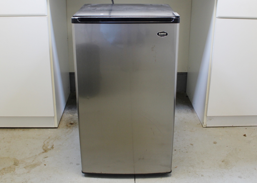 Sanyo Brushed Steel Mini Fridge