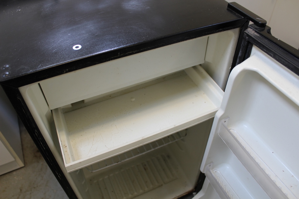 Sanyo Brushed Steel Mini Fridge