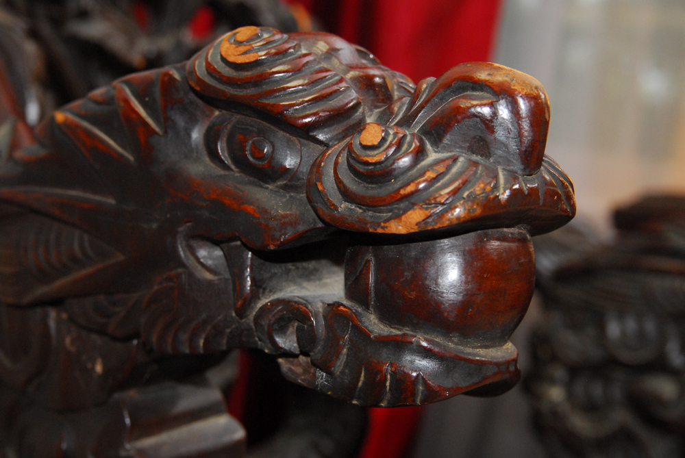 Antique Carved Dragon Chair