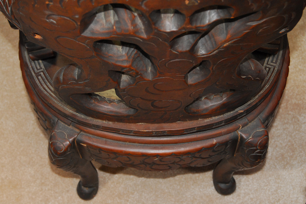 Antique Carved Dragon Chair