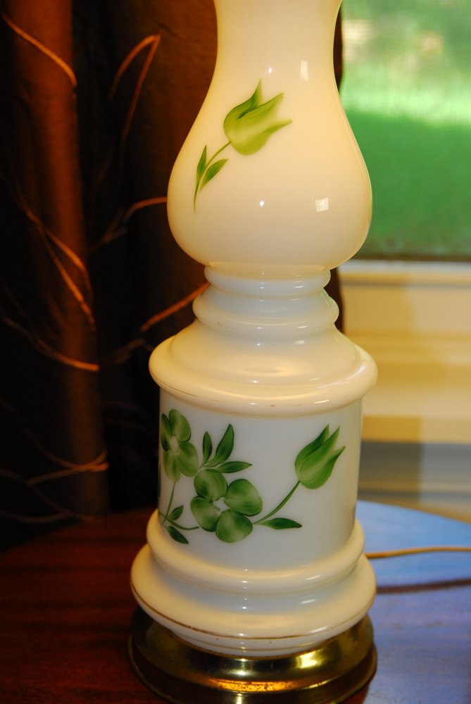 Vintage Leviton Milk Glass Lamp