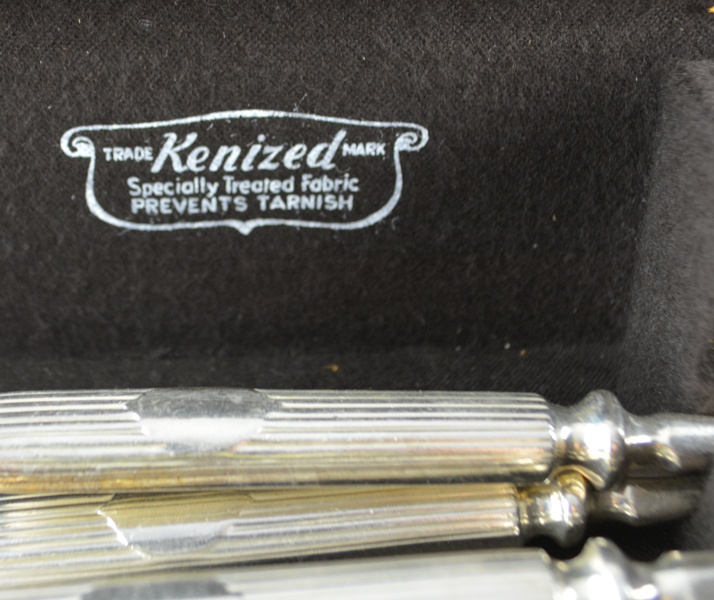 Walker & Hall Silver Plated "Reed/Shield" Fish Knives and Forks