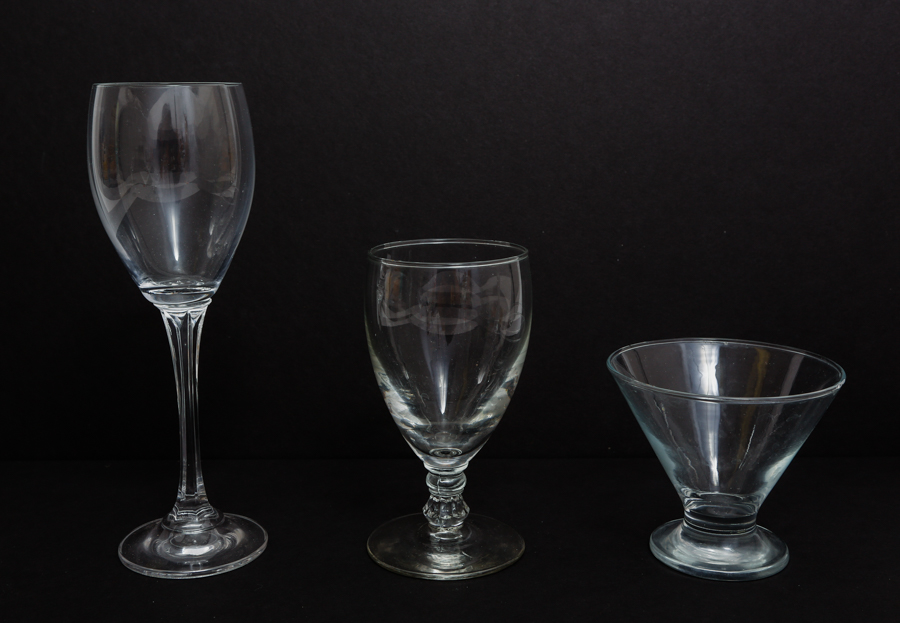 Collection of Alcoholic Drinking Glasses