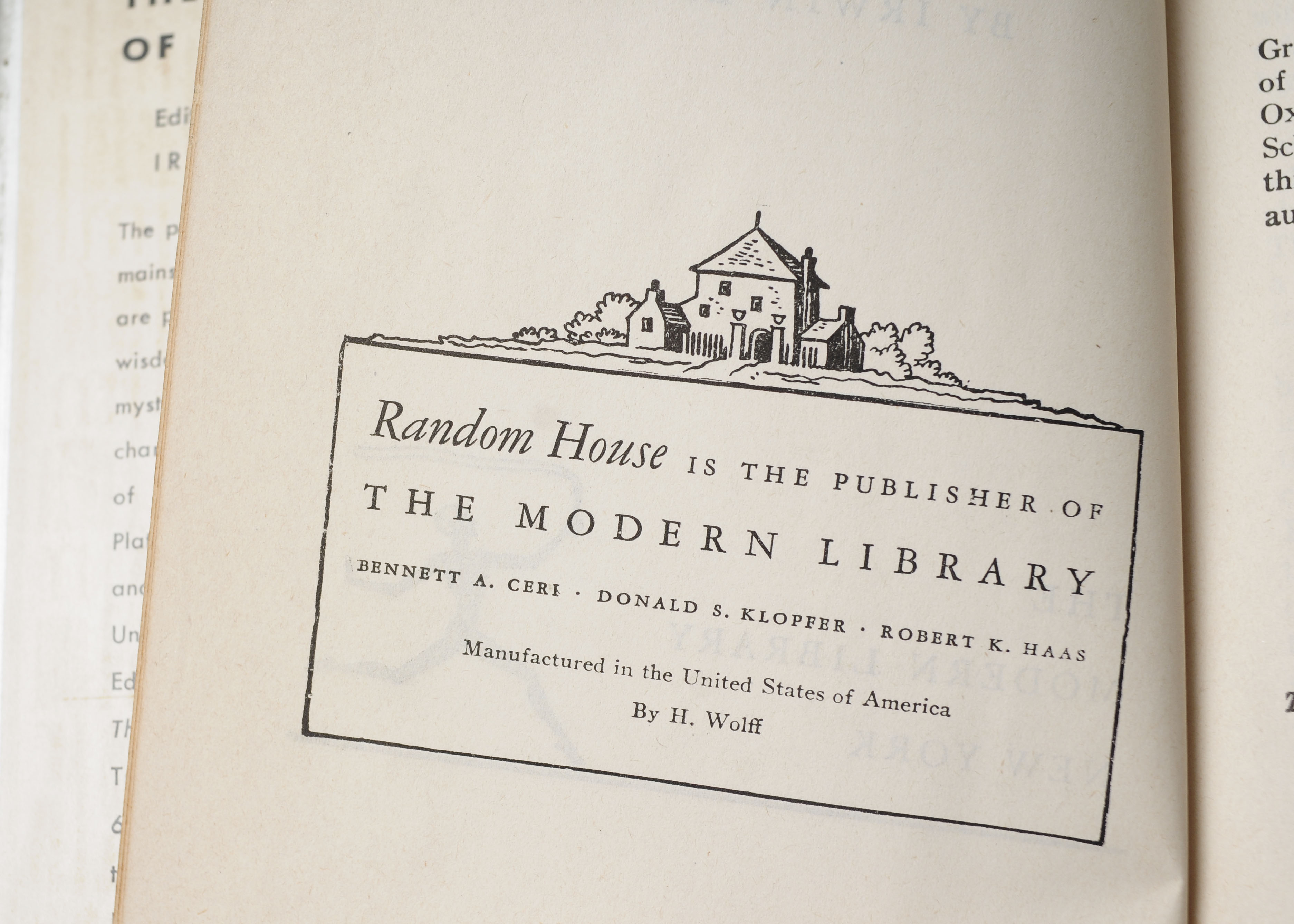 Vintage Group of Modern Library Books