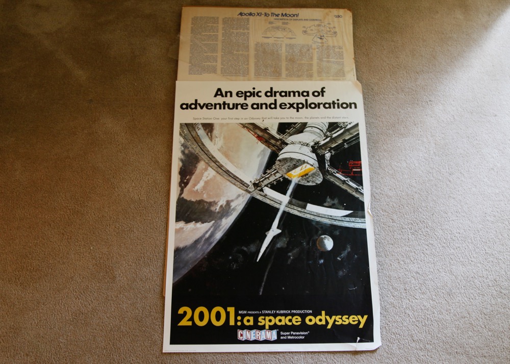 2001: A Space Odyssey Poster and Apollo XI Interior Poster