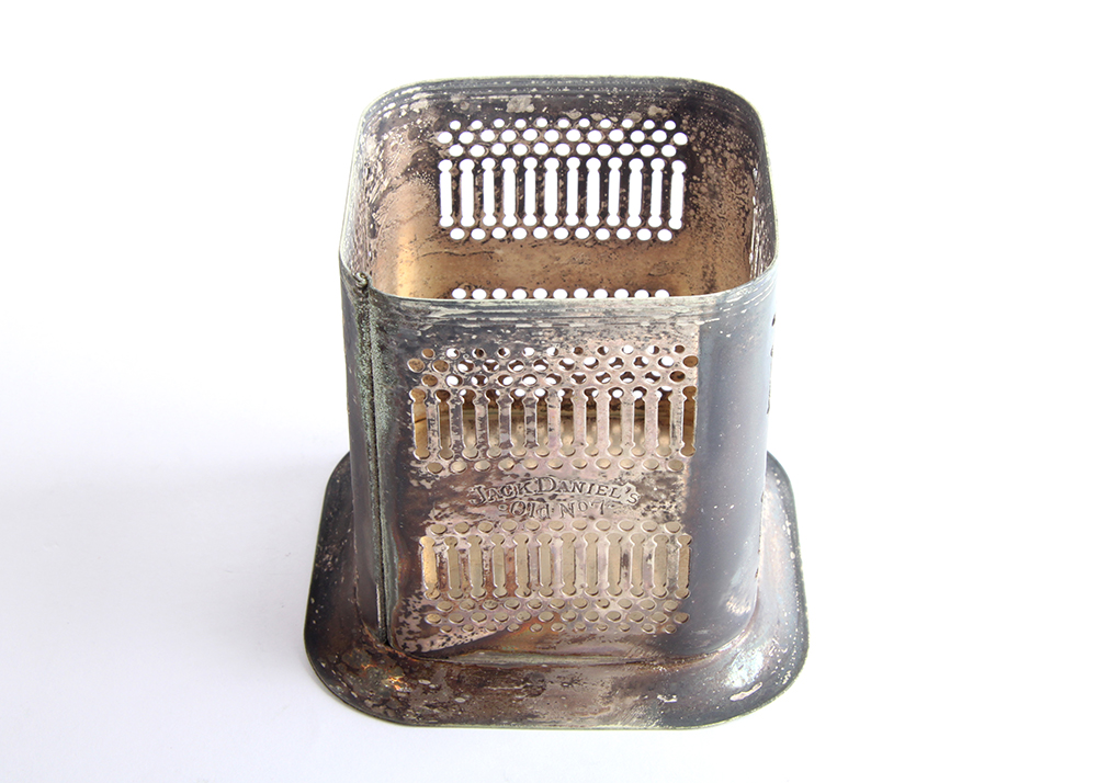 Silverplate Jack Daniel's Bottle Holder