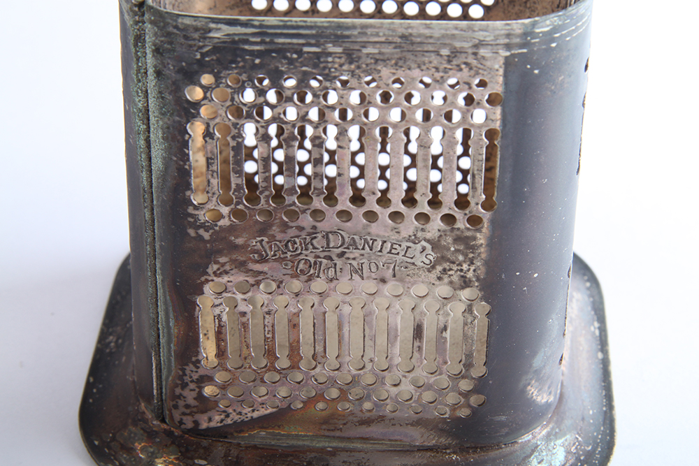 Silverplate Jack Daniel's Bottle Holder