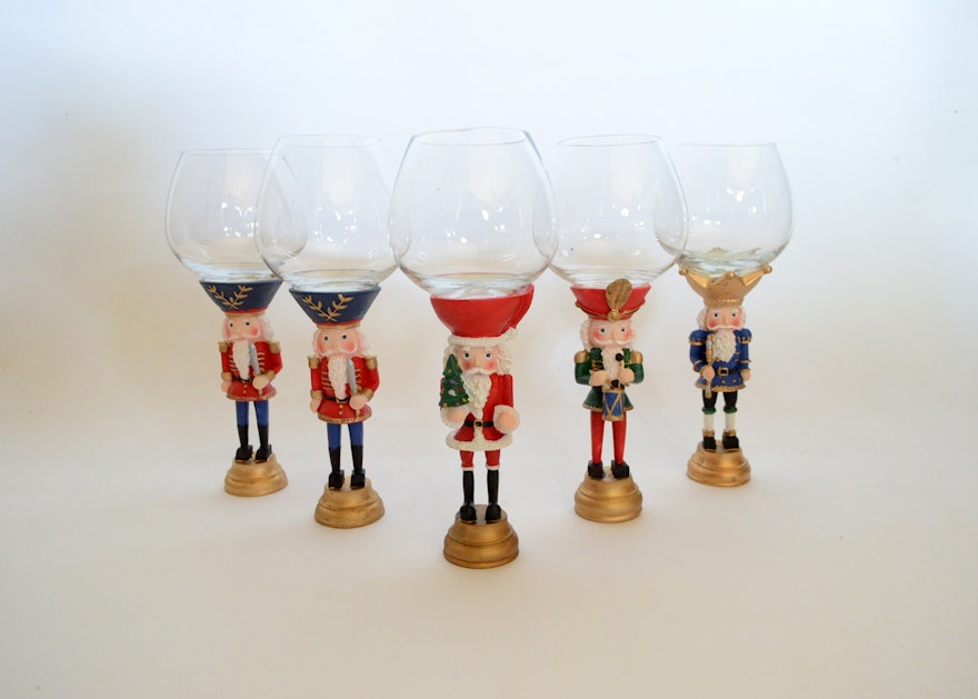 Collection of Nutcracker Wine Glasses