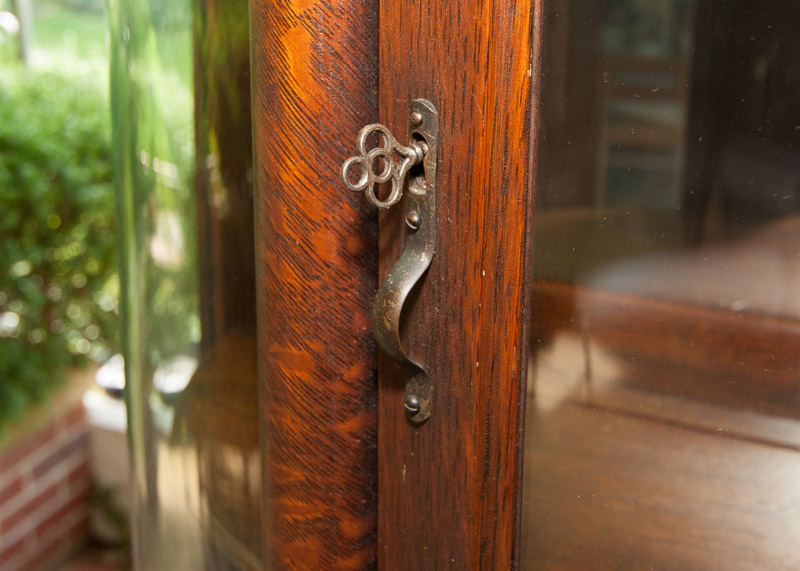 Vintage Oak Half Round China Cabinet