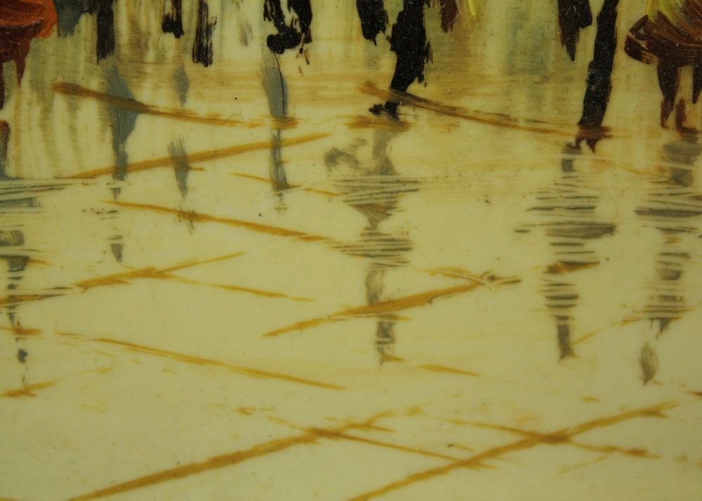 Charles Nicoise Framed Oil Painting on Porcelain Tile