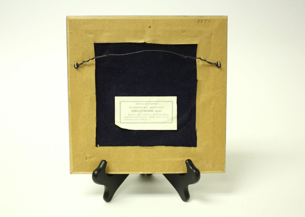 Charles Nicoise Framed Oil Painting on Porcelain Tile