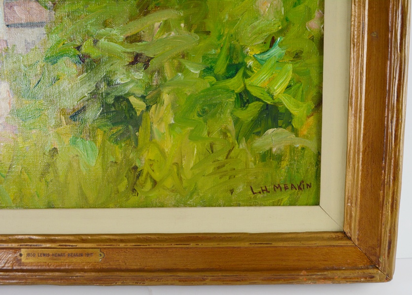 Lewis H. Meakin Original Oil Painting of House Among the Trees