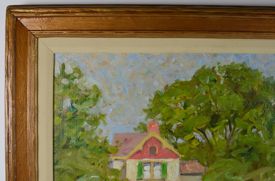 Lewis H. Meakin Original Oil Painting of House Among the Trees