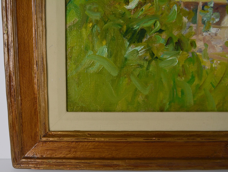 Lewis H. Meakin Original Oil Painting of House Among the Trees