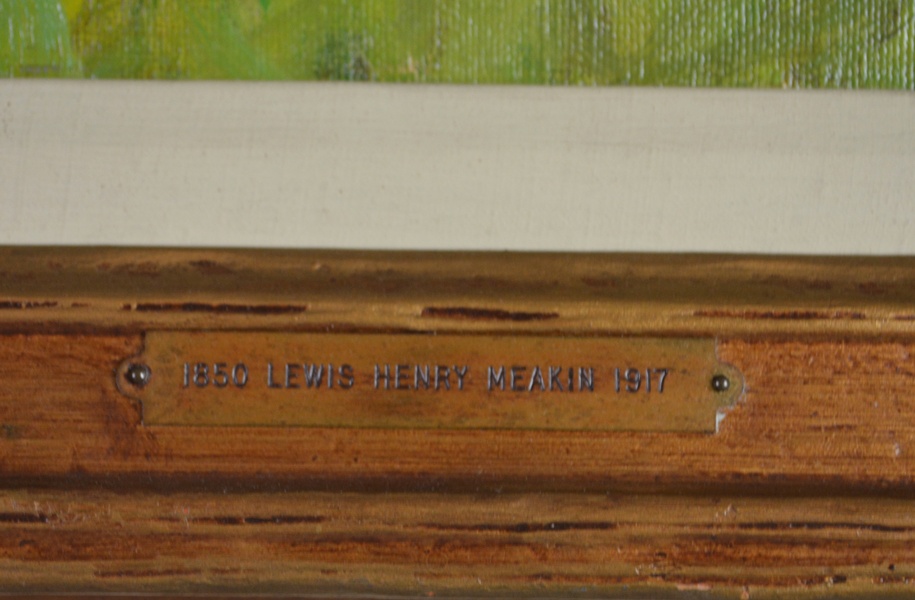 Lewis H. Meakin Original Oil Painting of House Among the Trees