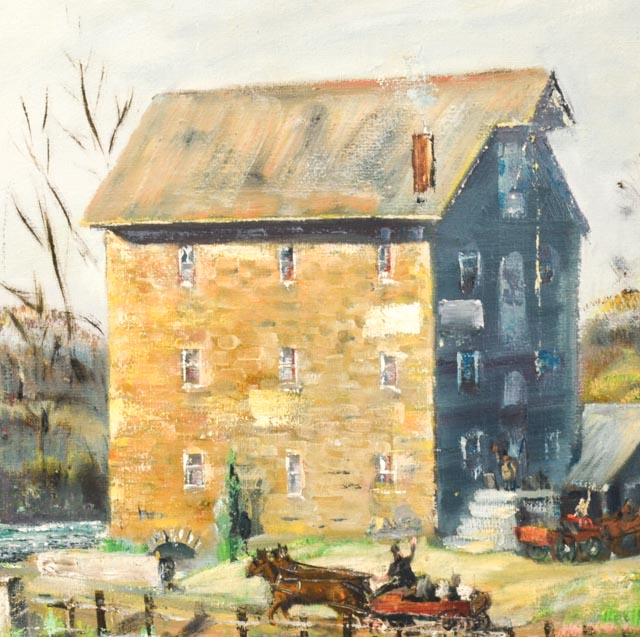Joe DeThomas "Glymer's Mill" Oil on Canvas
