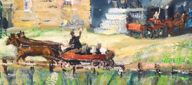 Joe DeThomas "Glymer's Mill" Oil on Canvas