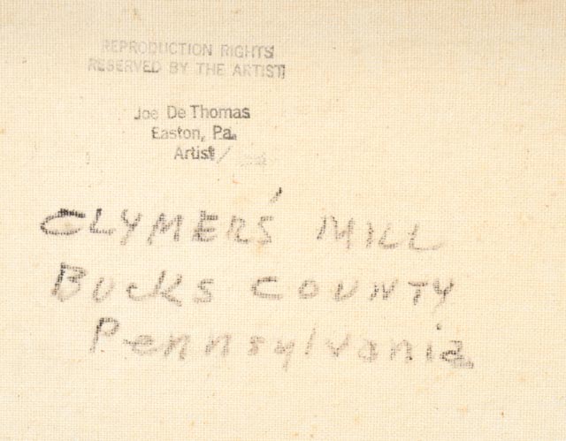 Joe DeThomas "Glymer's Mill" Oil on Canvas