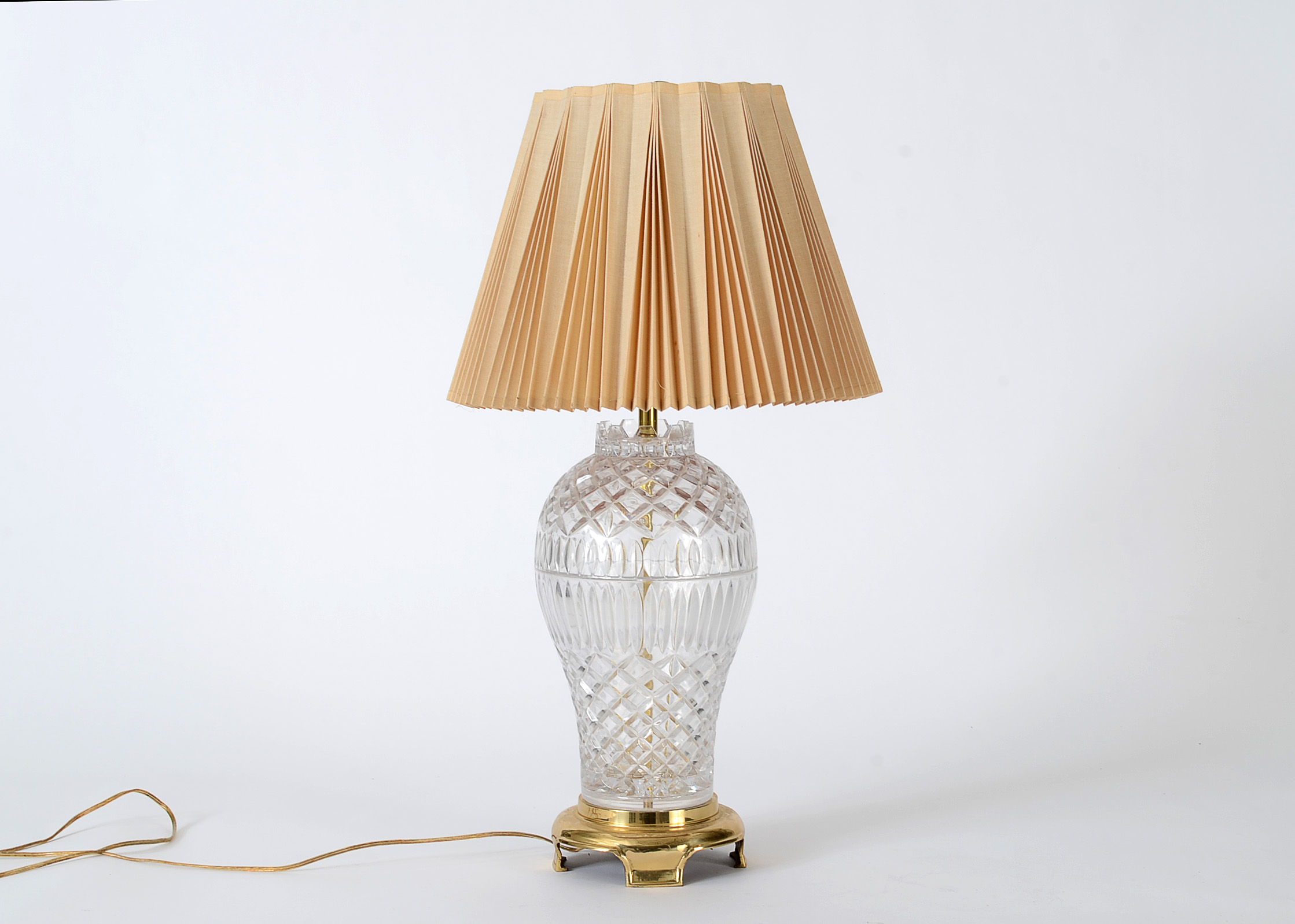 Crystal and Gold Tone Table Lamp