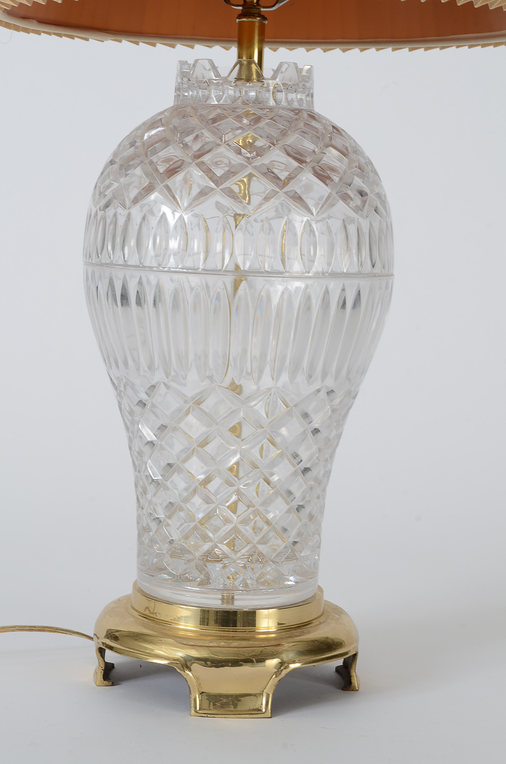 Crystal and Gold Tone Table Lamp