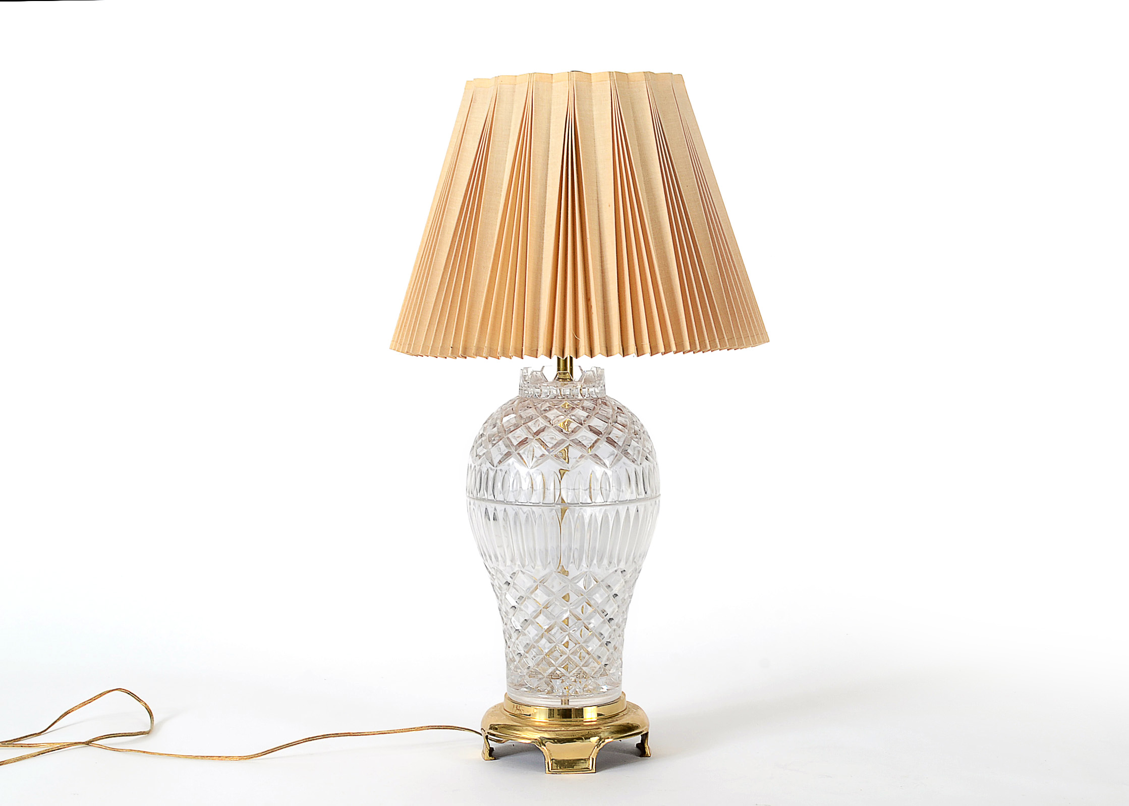 Crystal and Gold Tone Table Lamp