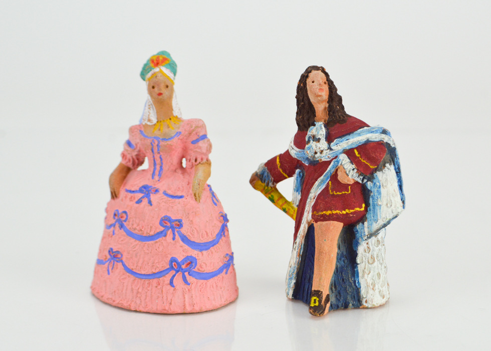 Vintage Terracotta French Historic Figures