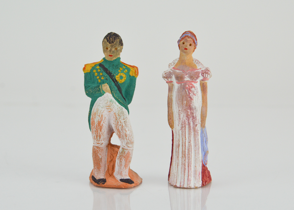 Vintage Terracotta French Historic Figures