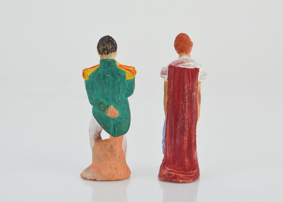 Vintage Terracotta French Historic Figures