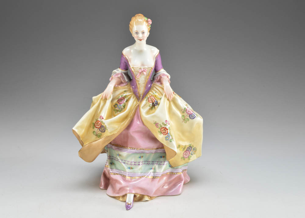 Capodimonte Porcelain Figurine - Woman in a Dress