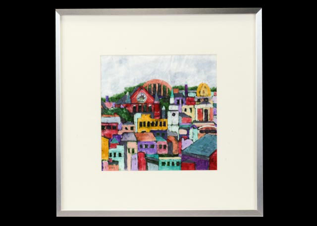 Original Lynn Elzey "Over the Rhine" Batik on Rice Paper