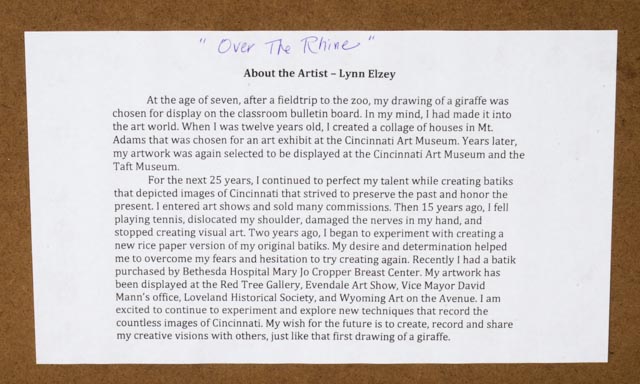 Original Lynn Elzey "Over the Rhine" Batik on Rice Paper