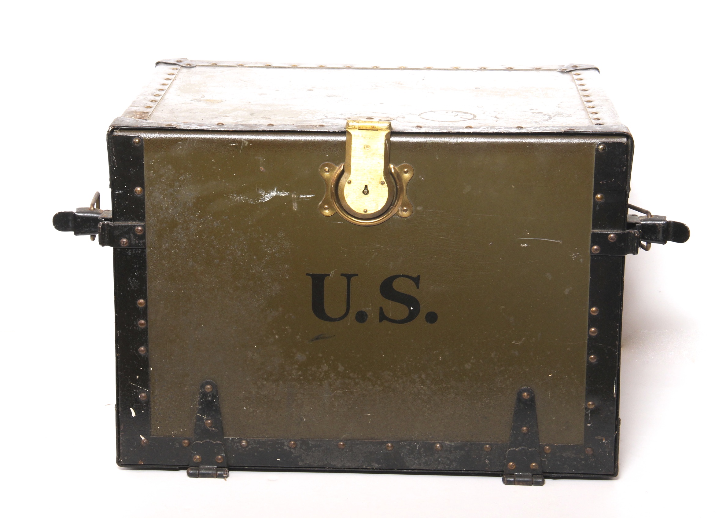 Vintage U.S. Military Officer's Field Desk Wood Drawer Interior