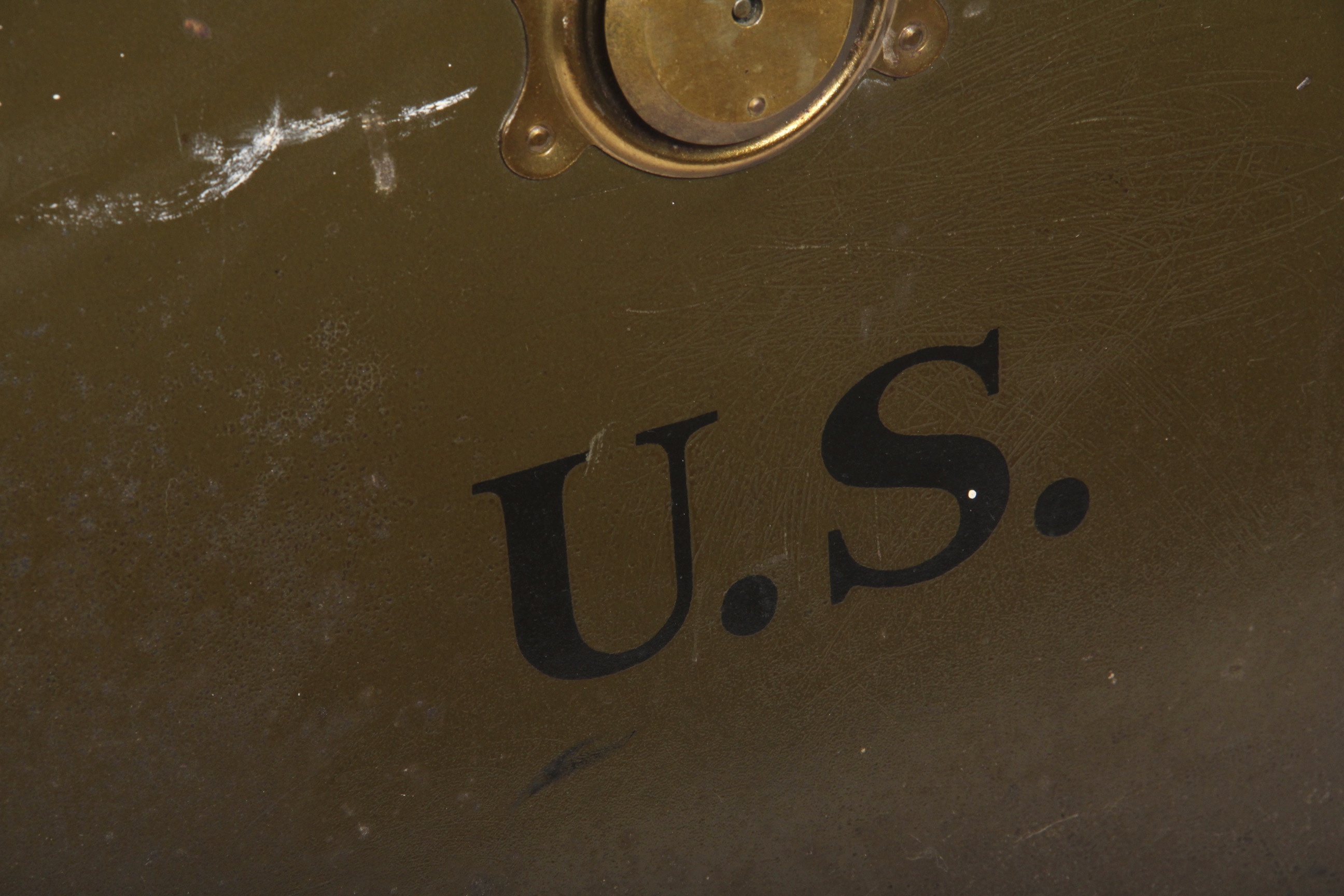 Vintage U.S. Military Officer's Field Desk Wood Drawer Interior